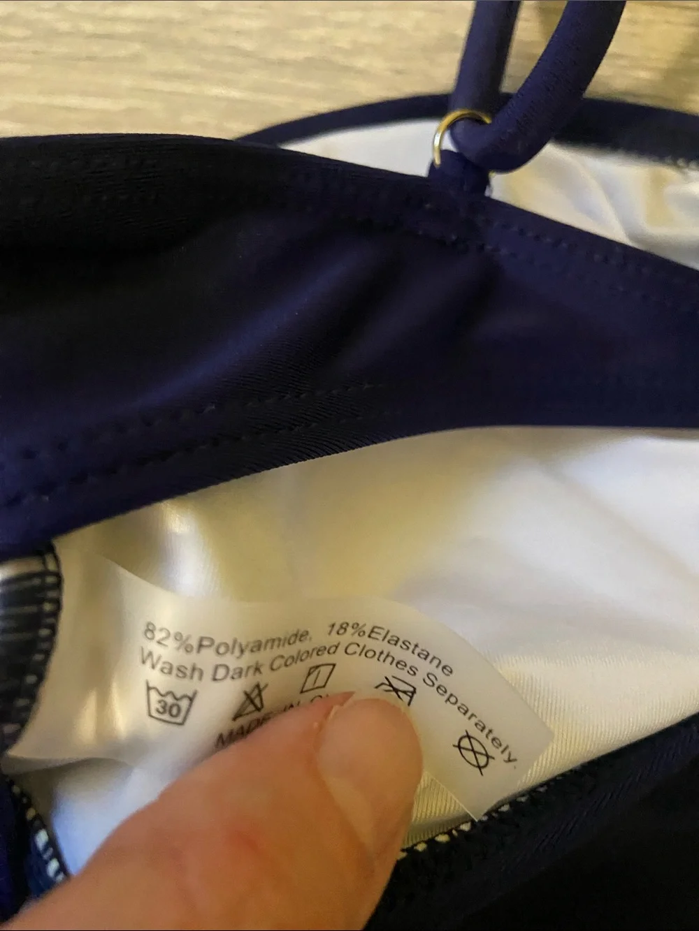 Navy Cutout One-Piece Swimsuit - Picture 4 of 5